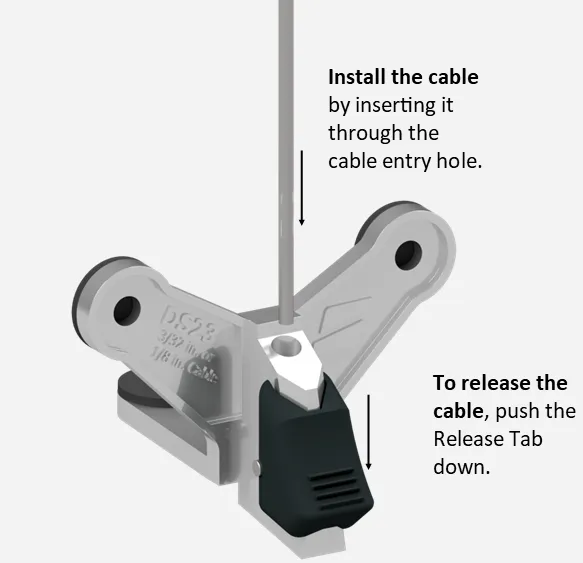 DS23 installation sequence with arrows