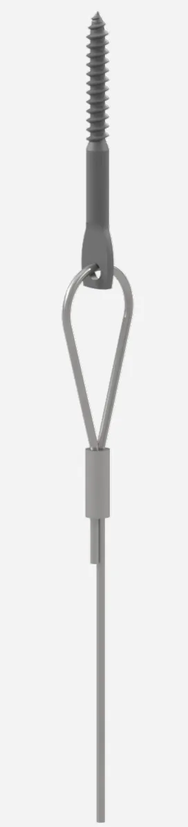 EL1 wood eye lag on a cable