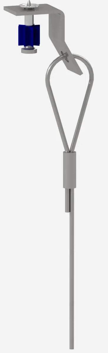 PC2 1 inch pin and clip swaged to a cable