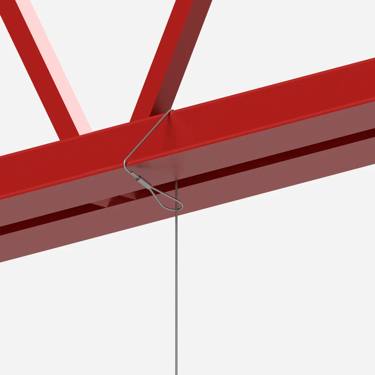Swaged loop wrapped around a bar joist