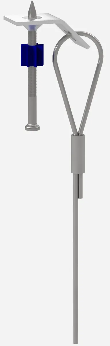 Timberpin and clip on a cable