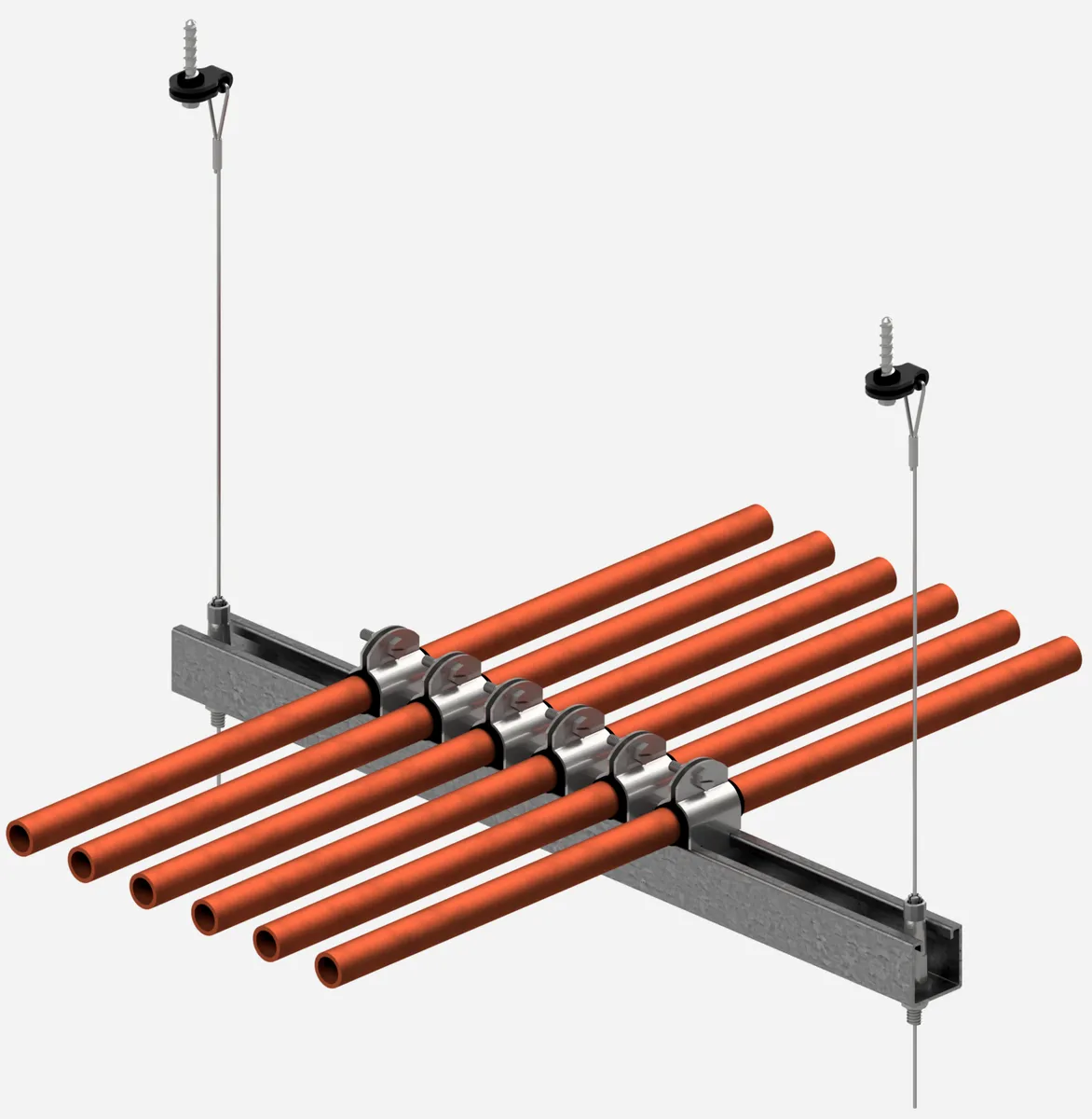 Copper pipe trapeze