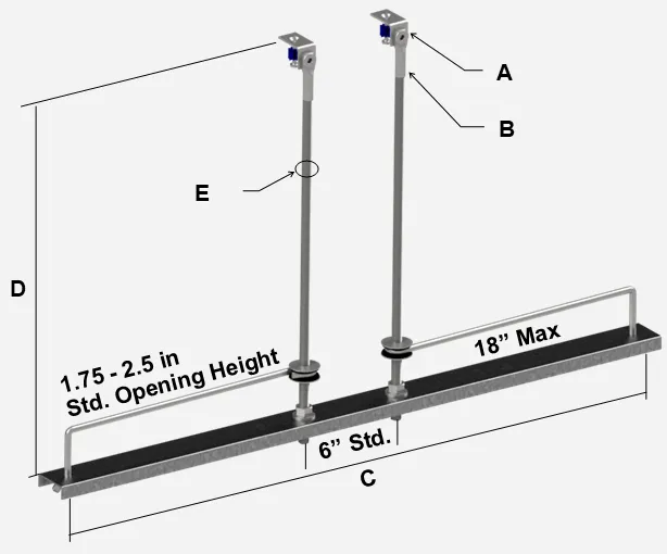 Cantilever Trapeze with callouts
