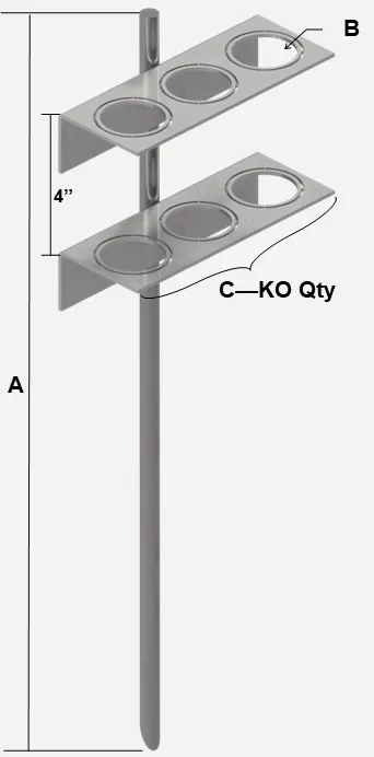 Slab-on-Grade 2-Tier KO Support with callouts