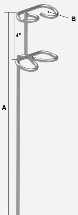 Slab-on-Grade Dbl Loop Slick Rod with callouts